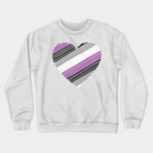 Asexual flag heart Crewneck Sweatshirt